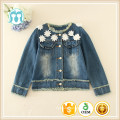 children jeans winter appliqued flowers jackets girls high quality jeans outfit autumn fashion jeans jackets wholesale